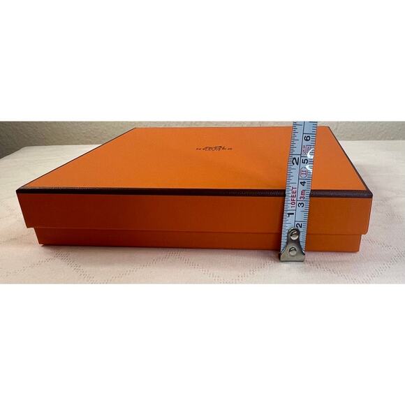 Hermes Empty Small Box Square Gift Present Storage Box 7"x7"x1.25" - Picture 6 of 6